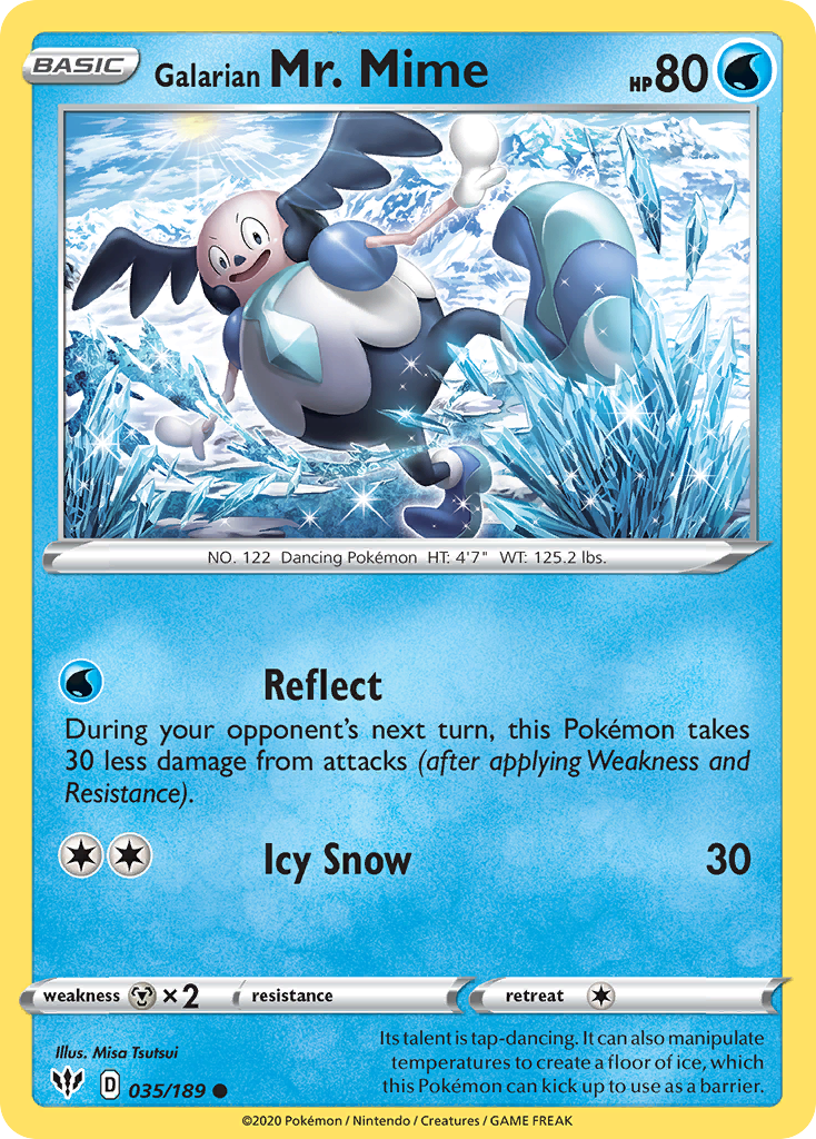 Galarian Mr. Mime Pokémon card