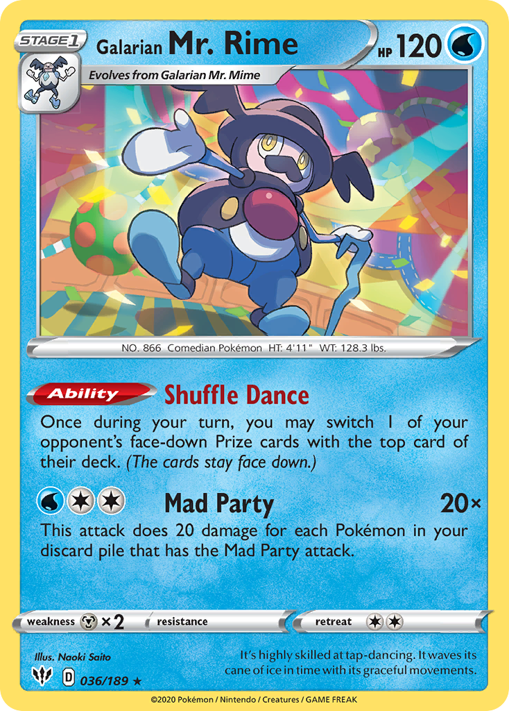 Galarian Mr. Rime Pokémon card