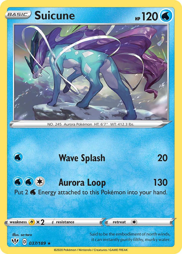Suicune Pokémon card