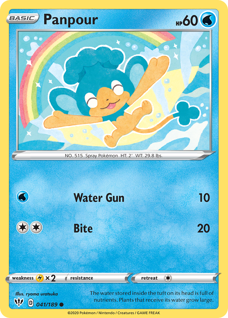 Panpour Pokémon card