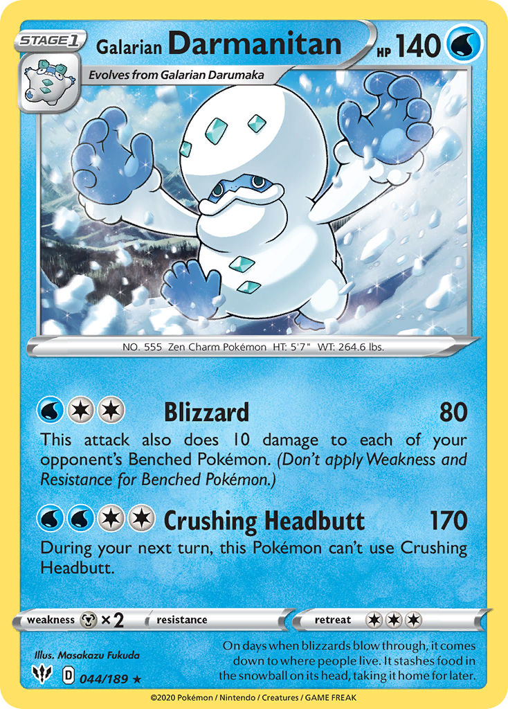 Galarian Darmanitan Pokémon card