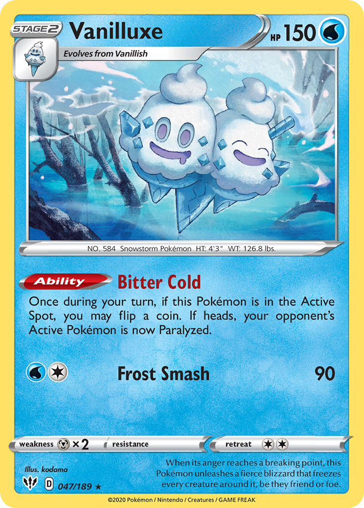 Vanilluxe Pokémon card