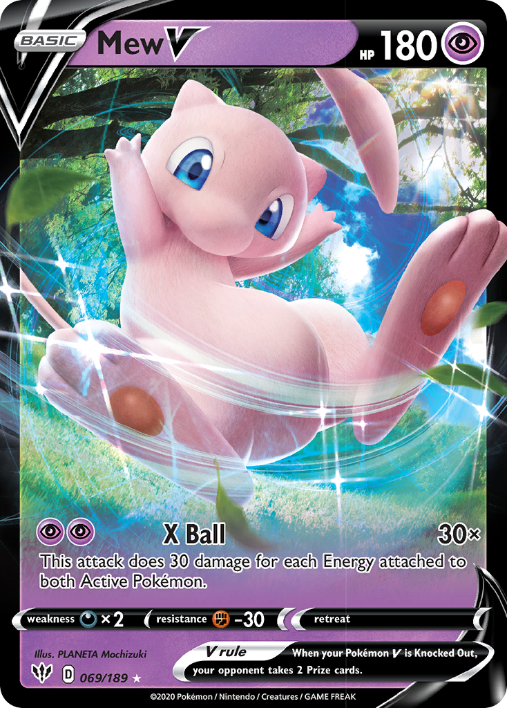 Mew V Pokémon card