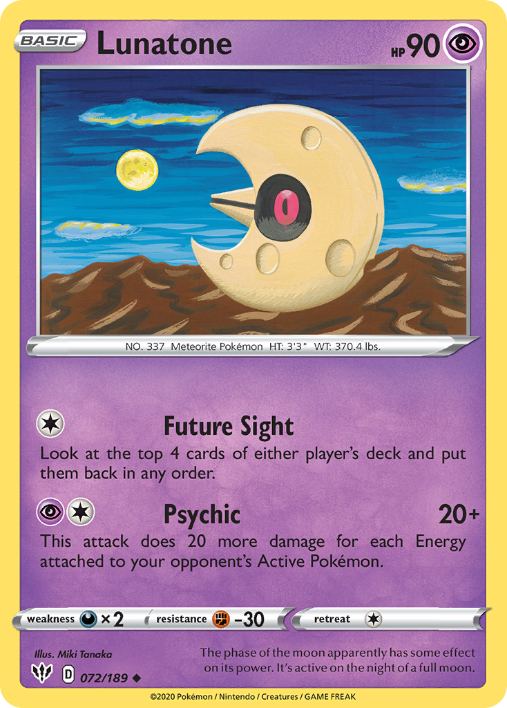 Lunatone Pokémon card
