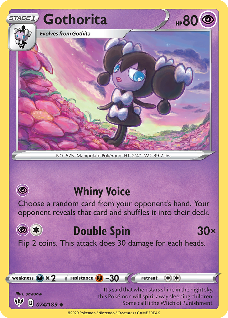 Gothorita Pokémon card