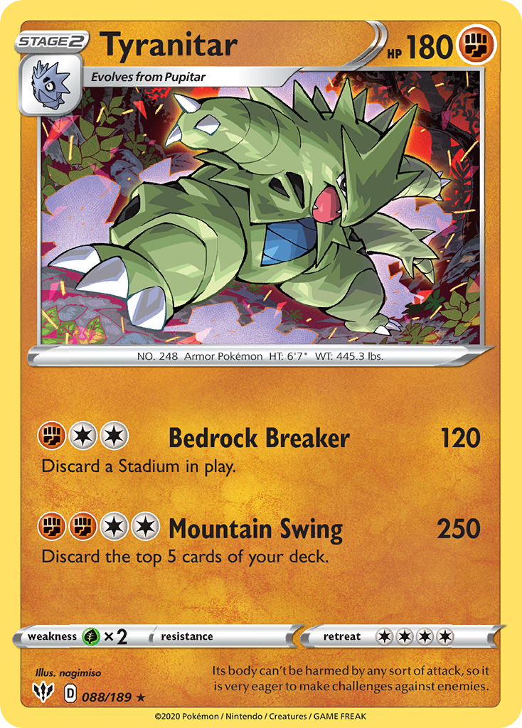 Tyranitar Pokémon card