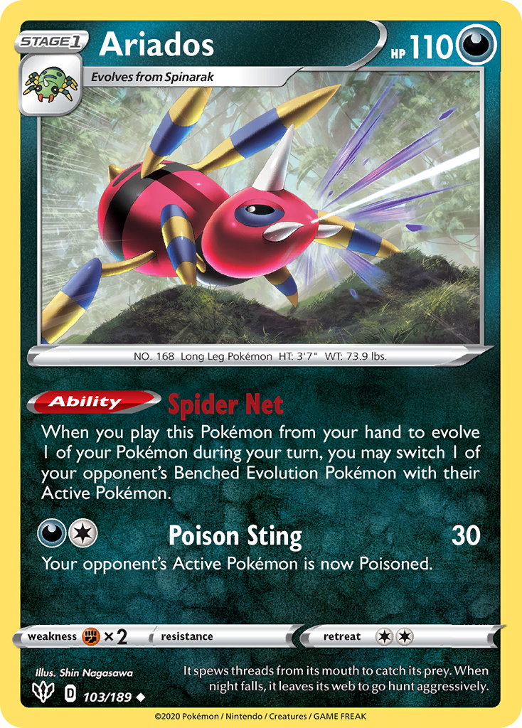 Ariados Pokémon card