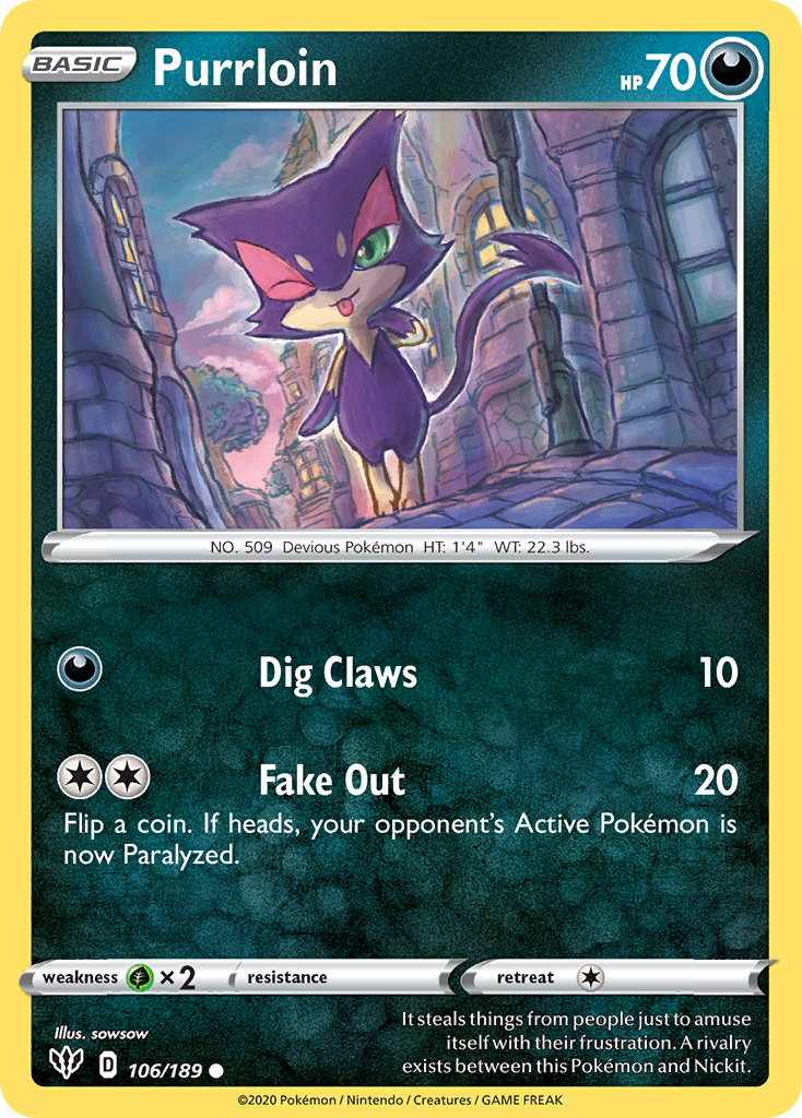 Purrloin Pokémon card