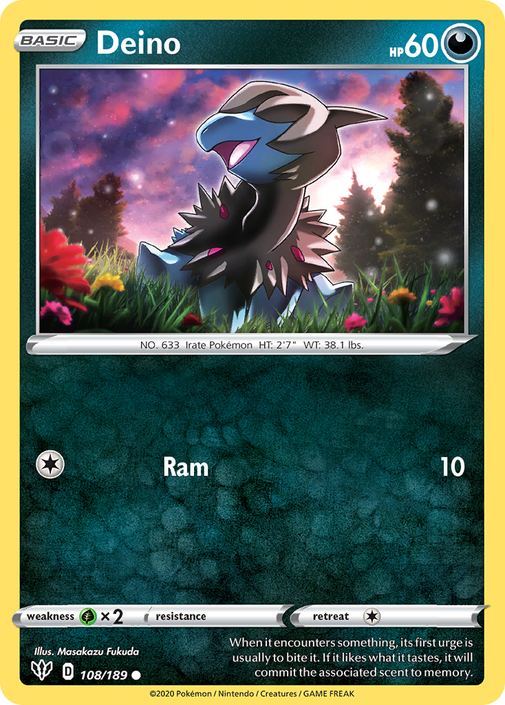 Deino Pokémon card