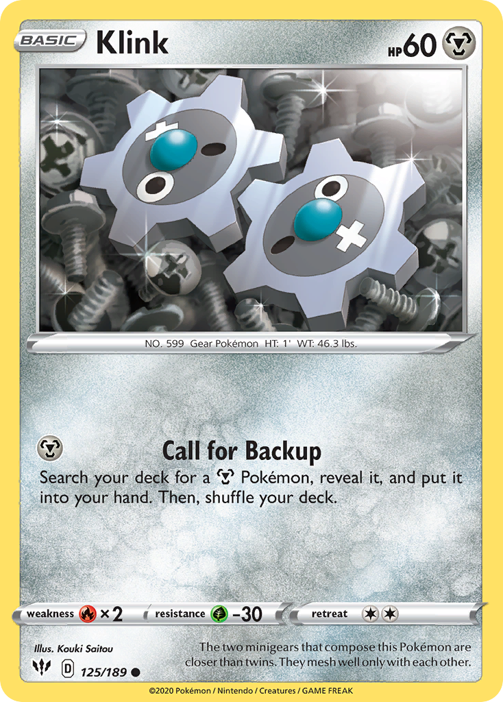Klink Pokémon card