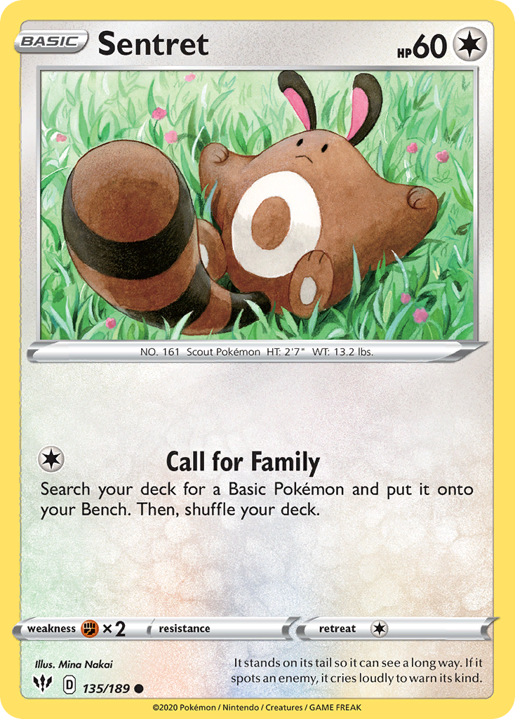 Sentret Pokémon card