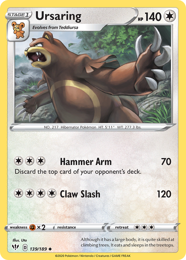 Ursaring Pokémon card
