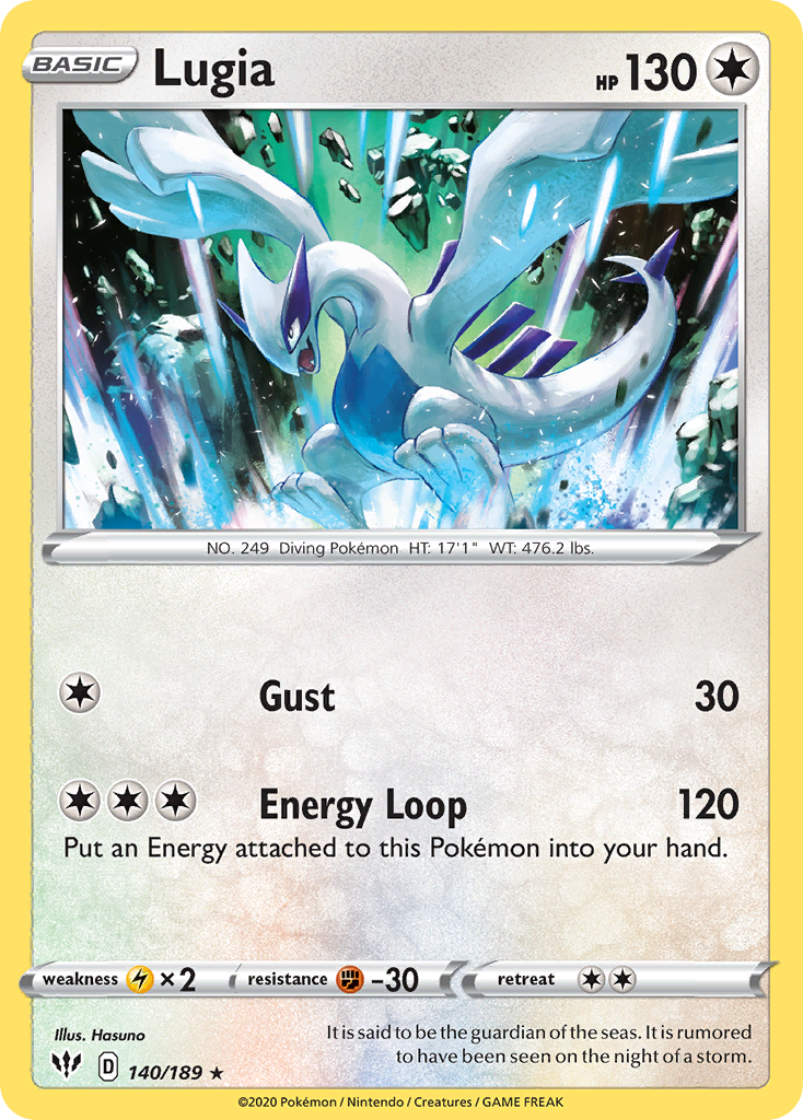 Lugia Pokémon card