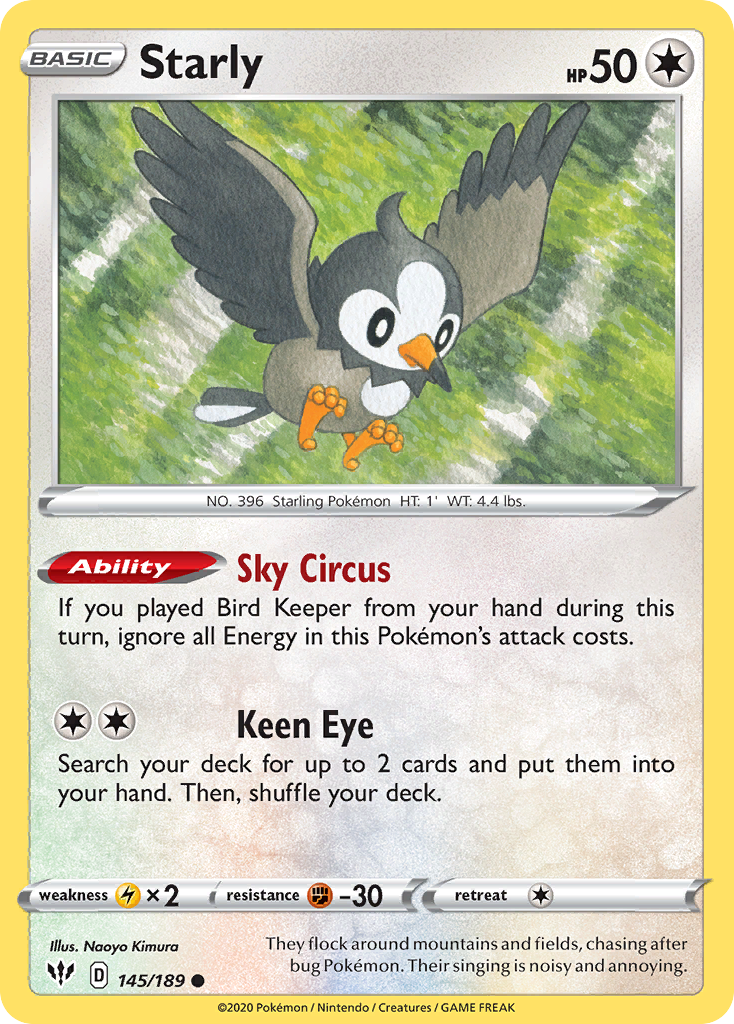 Starly Pokémon card