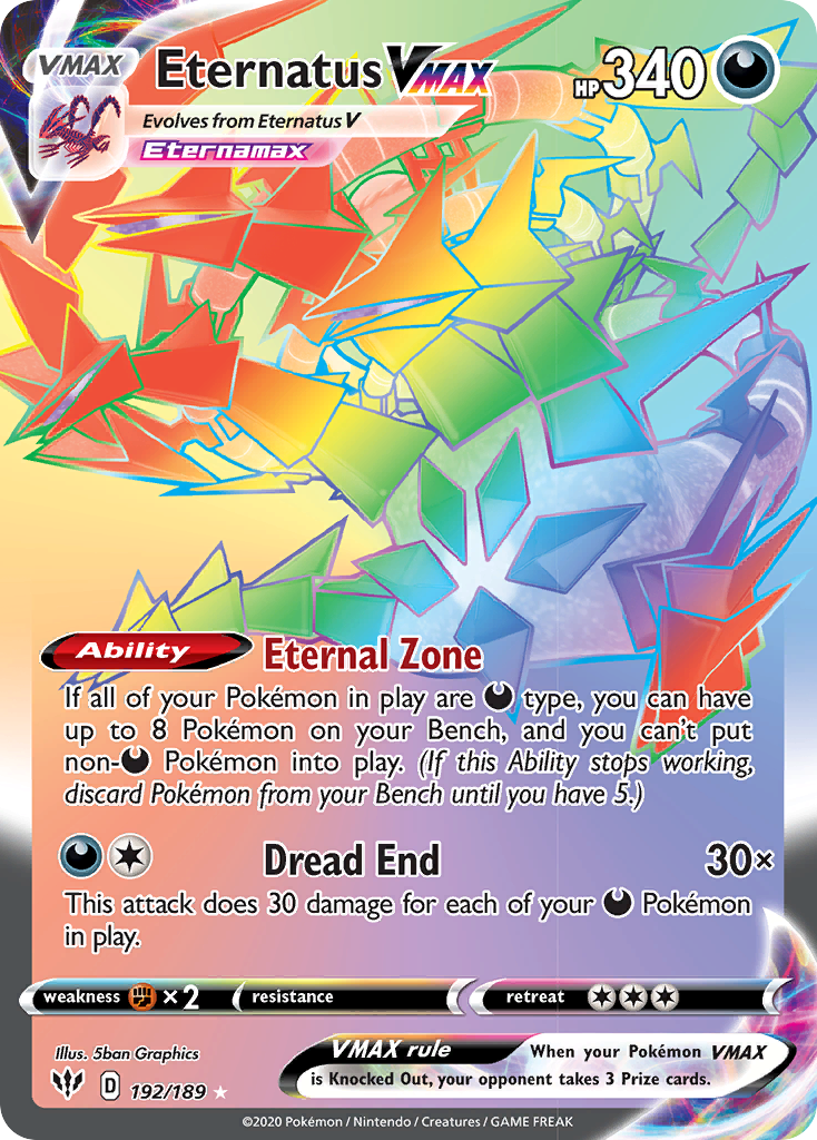 Eternatus VMAX Pokémon card