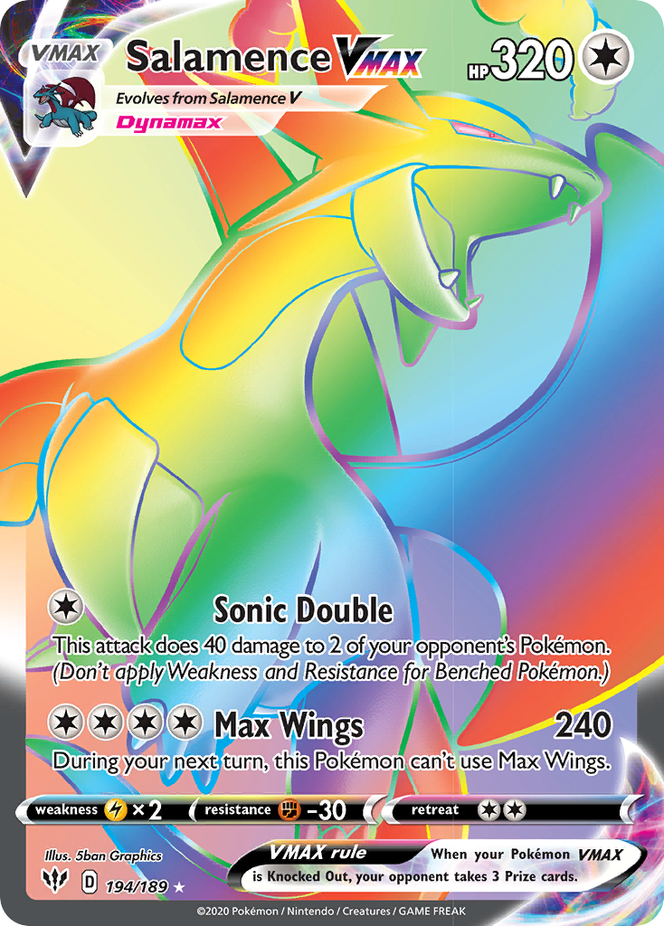 Salamence VMAX Pokémon card