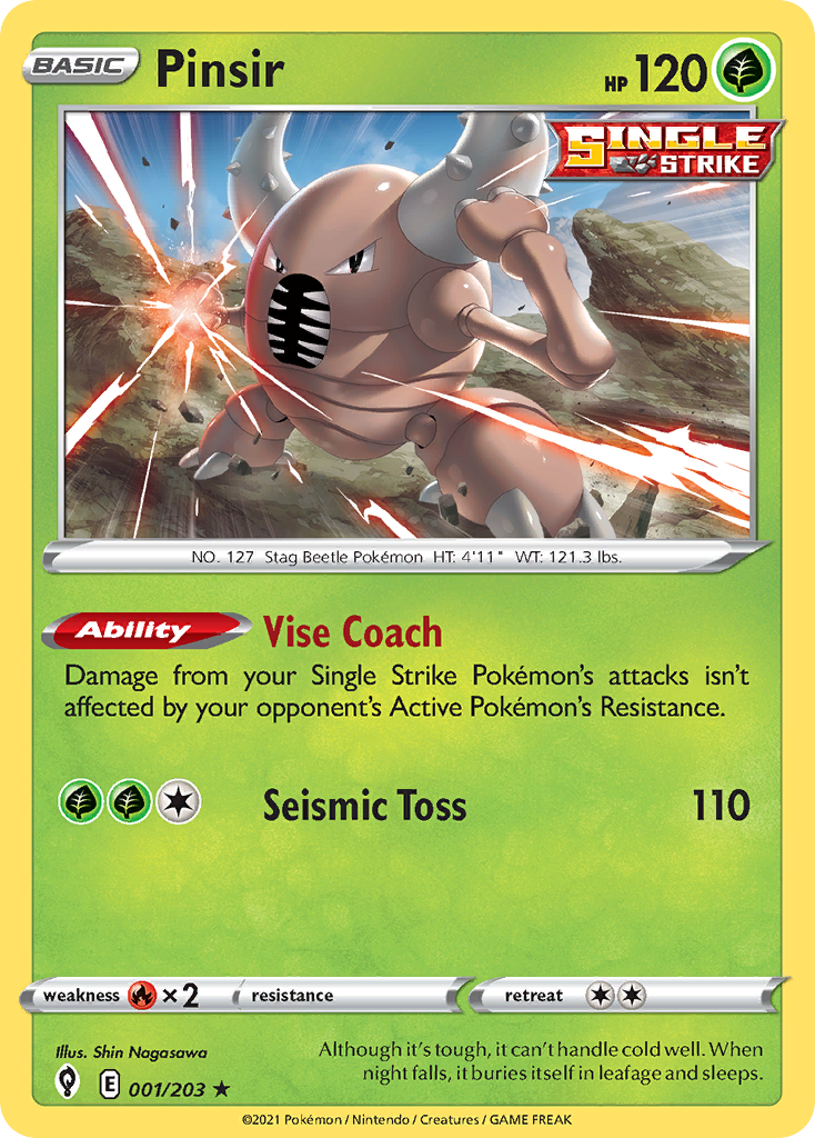 Pinsir Pokémon card