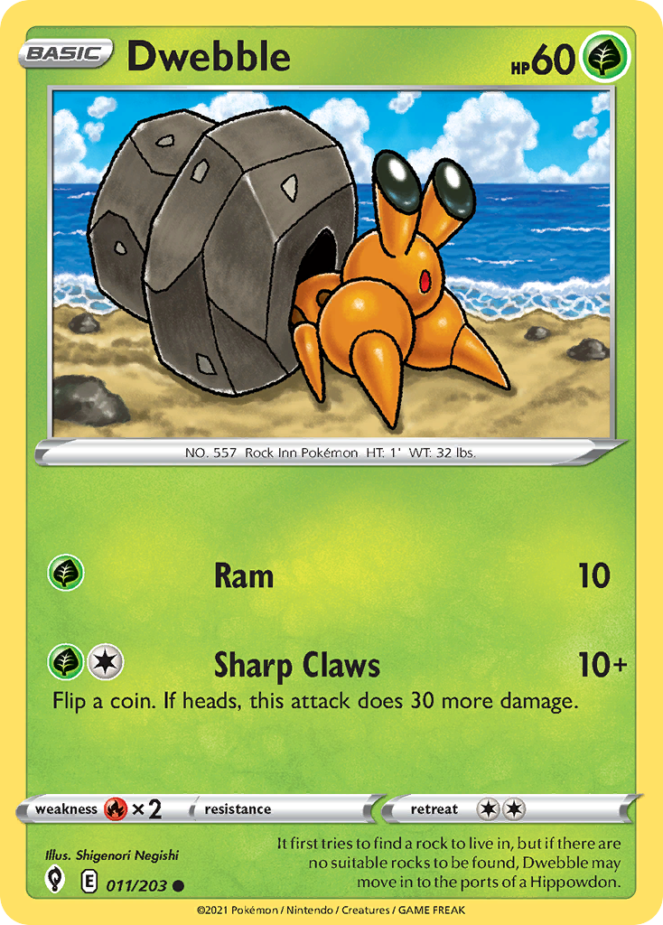 Dwebble Pokémon card