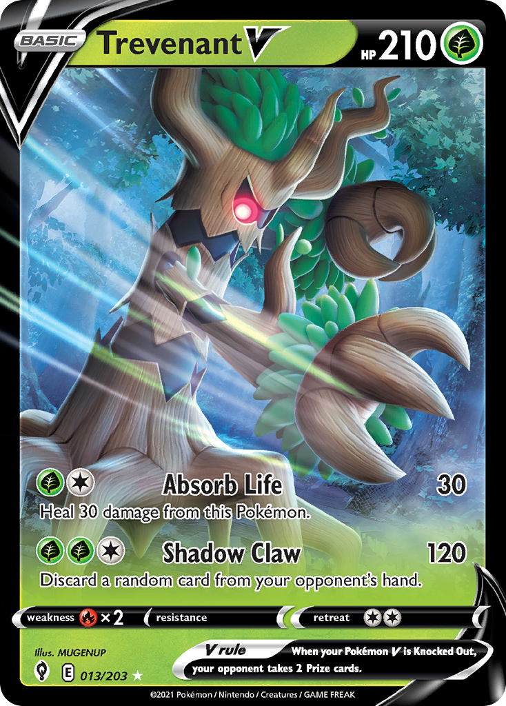 Trevenant V Pokémon card