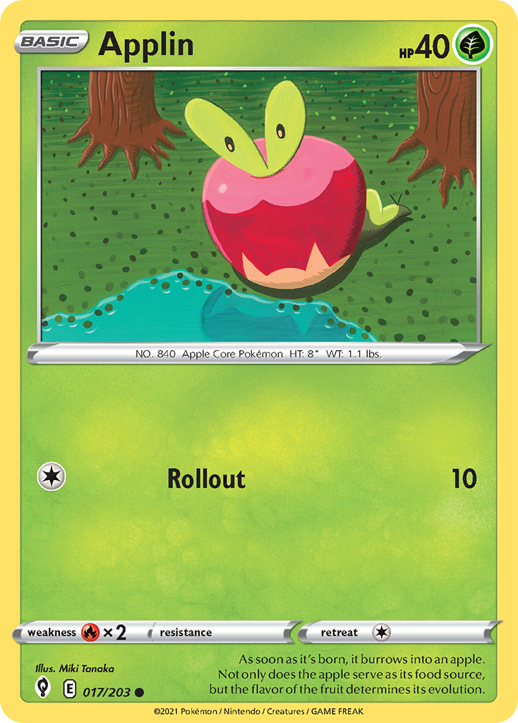 Applin Pokémon card