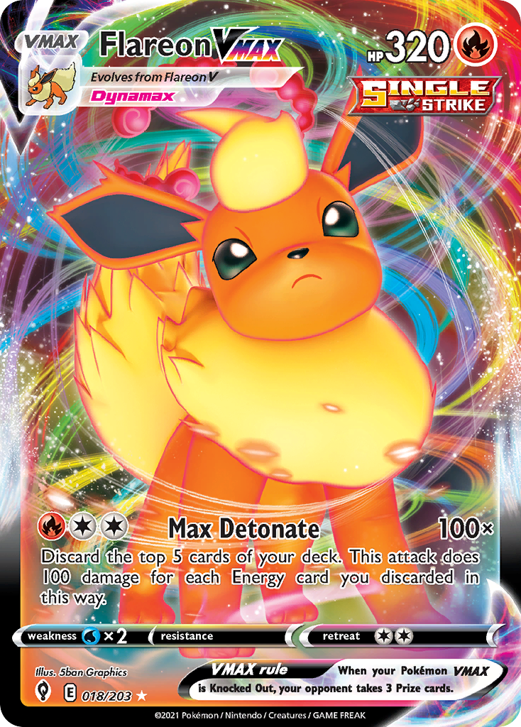 Flareon VMAX Pokémon card