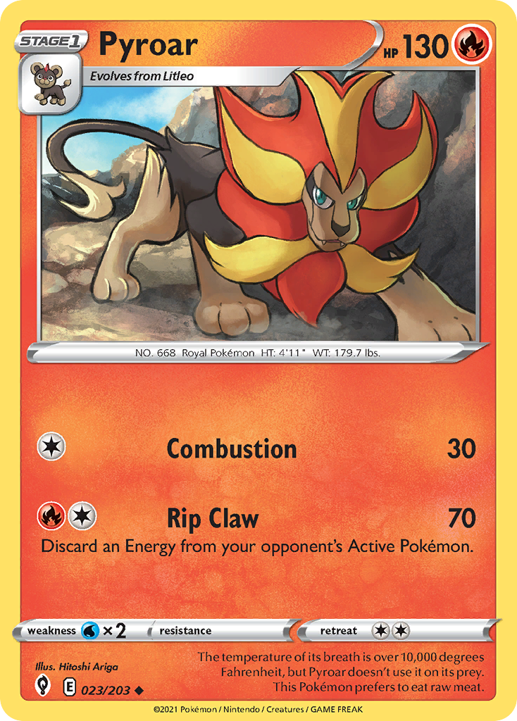 Pyroar Pokémon card