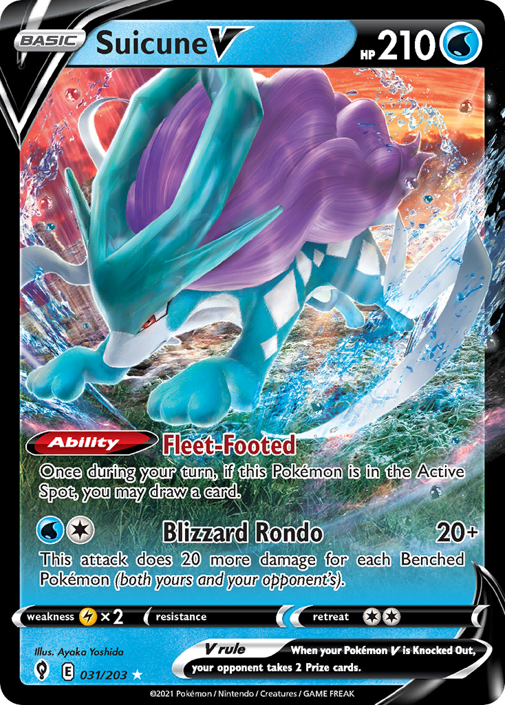 Suicune V Pokémon card