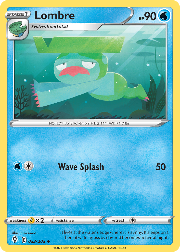 Lombre Pokémon card