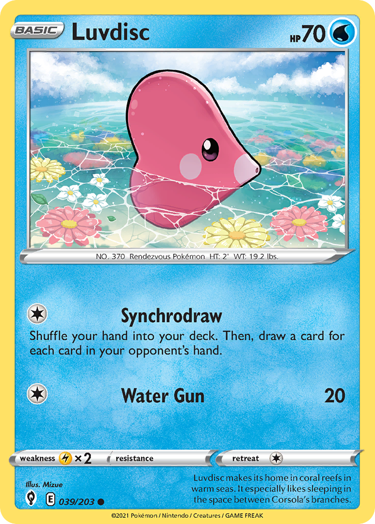 Luvdisc Pokémon card