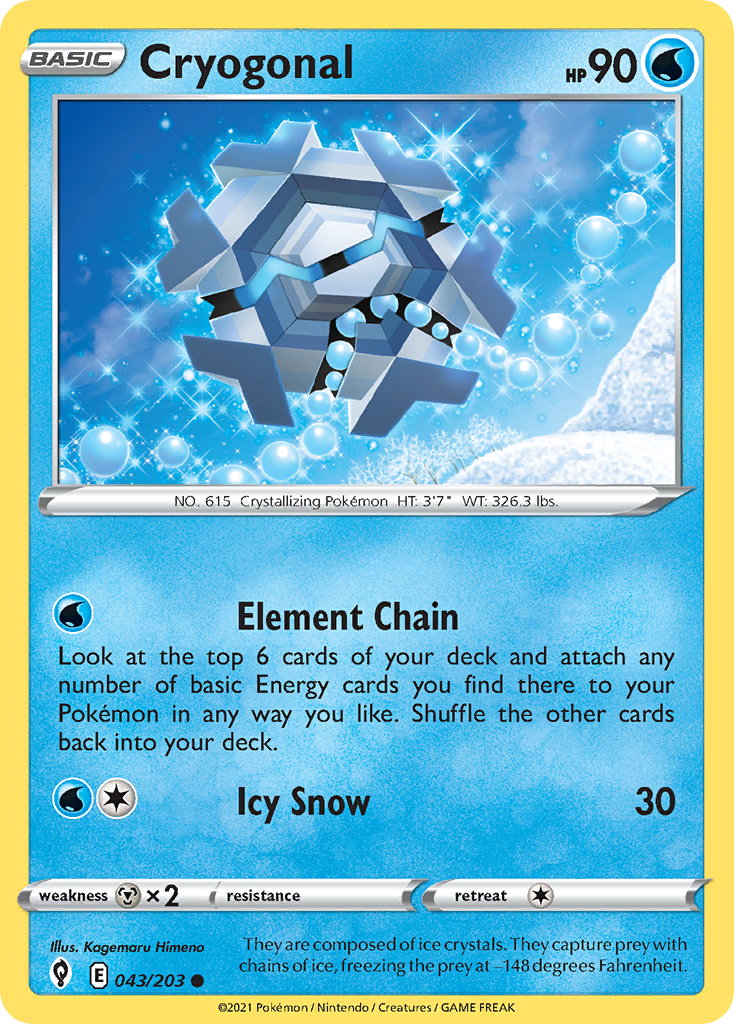 Cryogonal Pokémon card