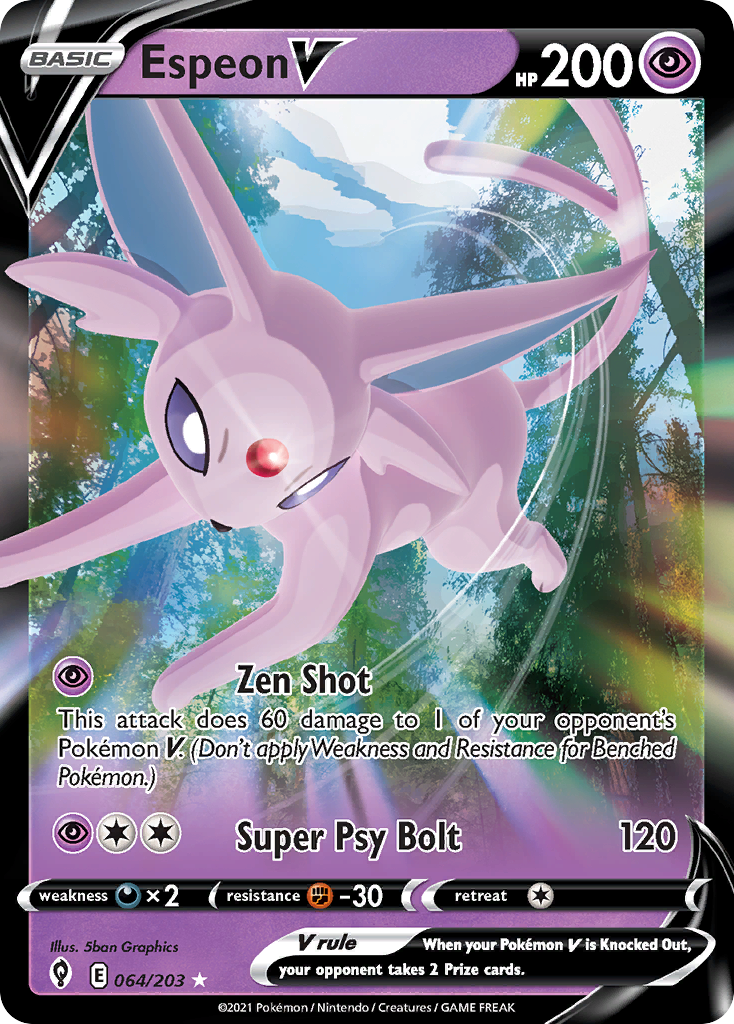Espeon V Pokémon card