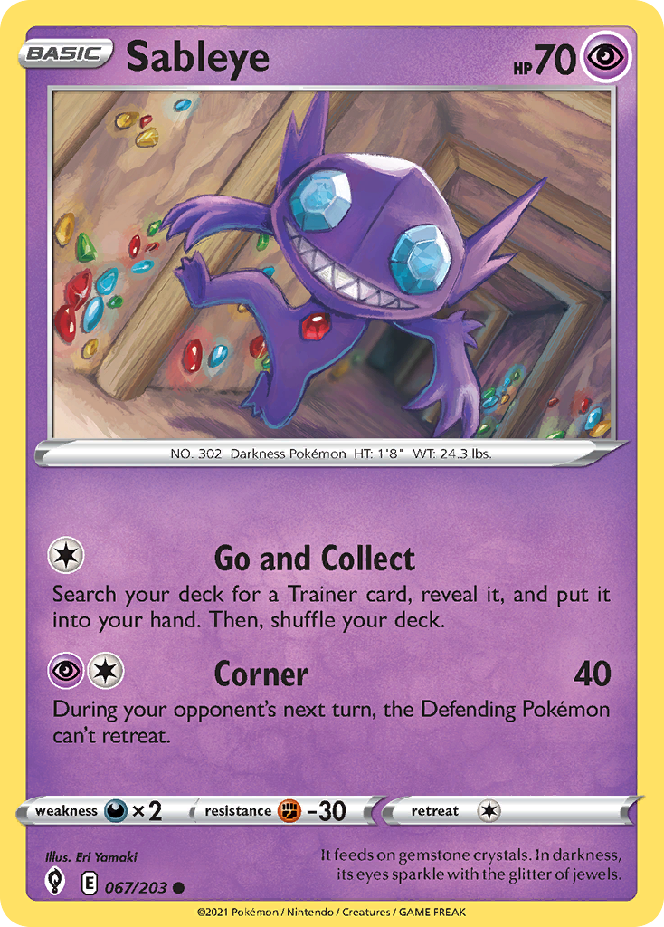 Sableye Pokémon card