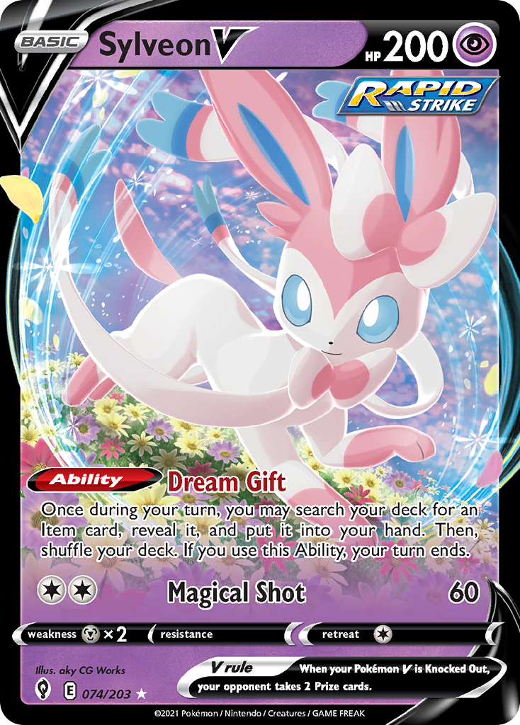 Sylveon V Pokémon card