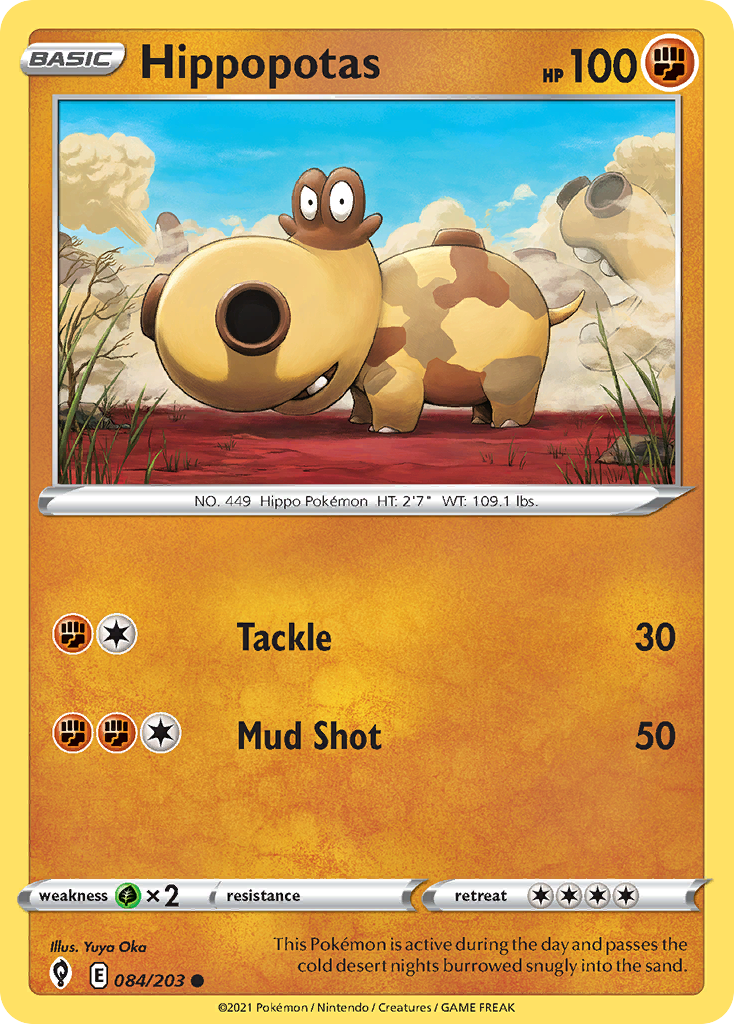 Hippopotas Pokémon card