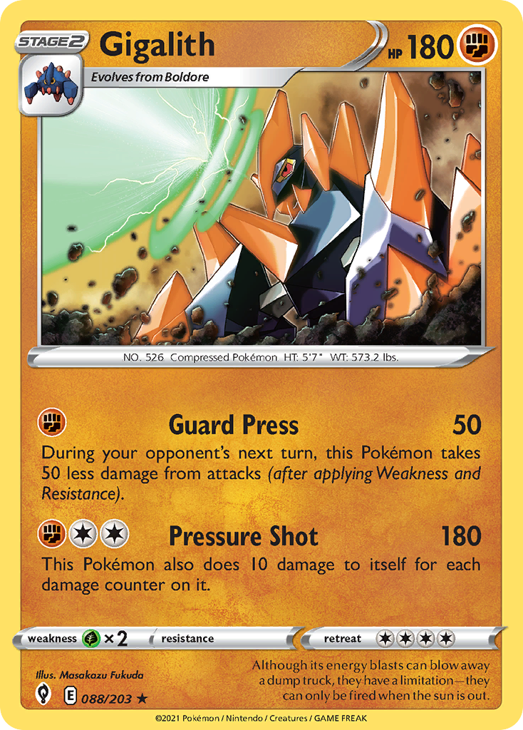 Gigalith Pokémon card