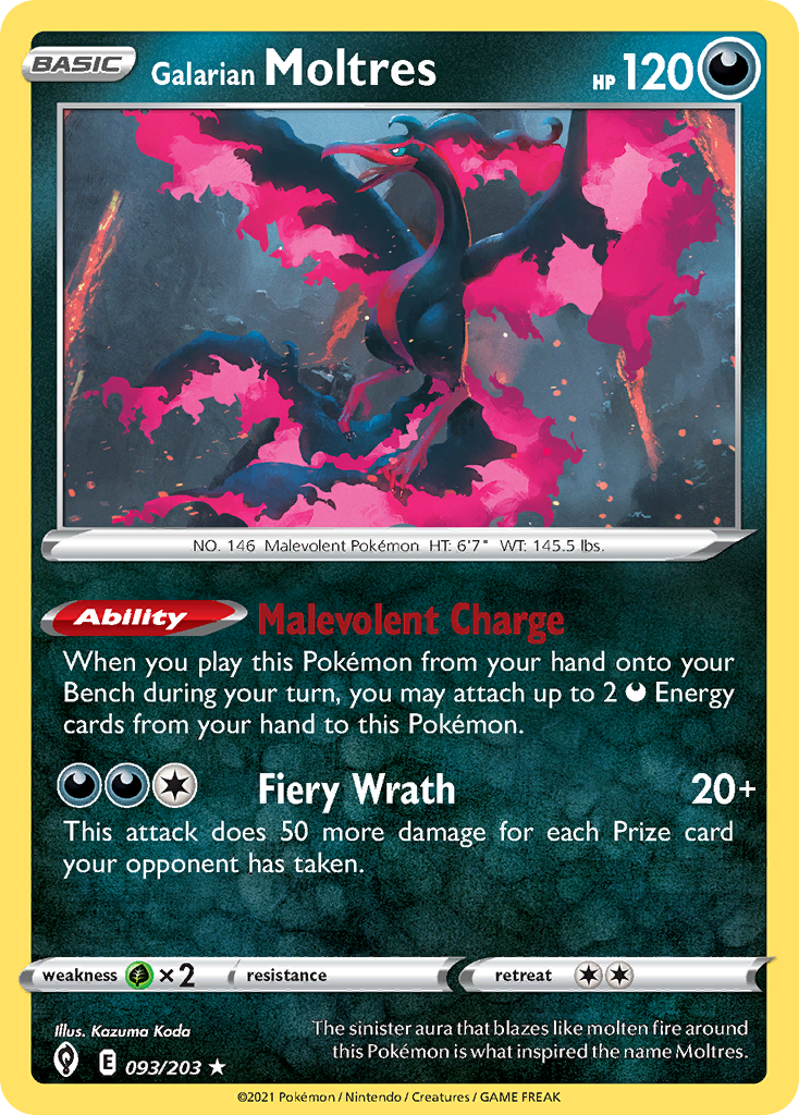 Galarian Moltres Pokémon card