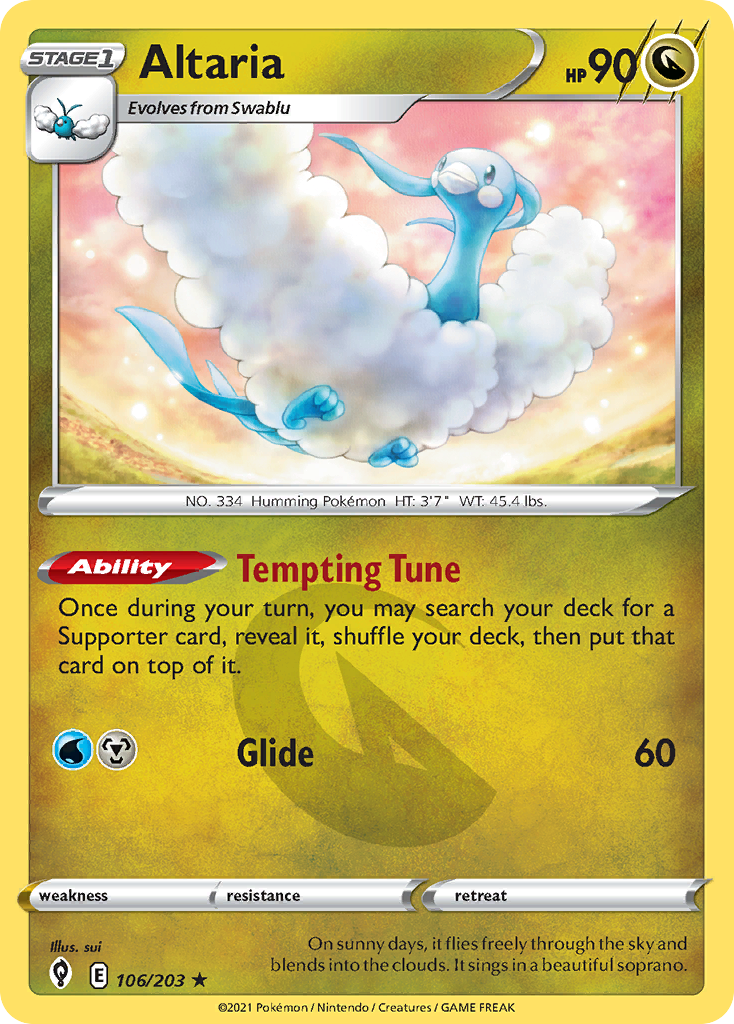 Altaria Pokémon card