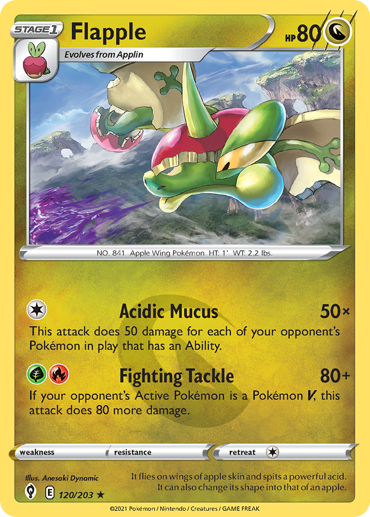 Flapple Pokémon card