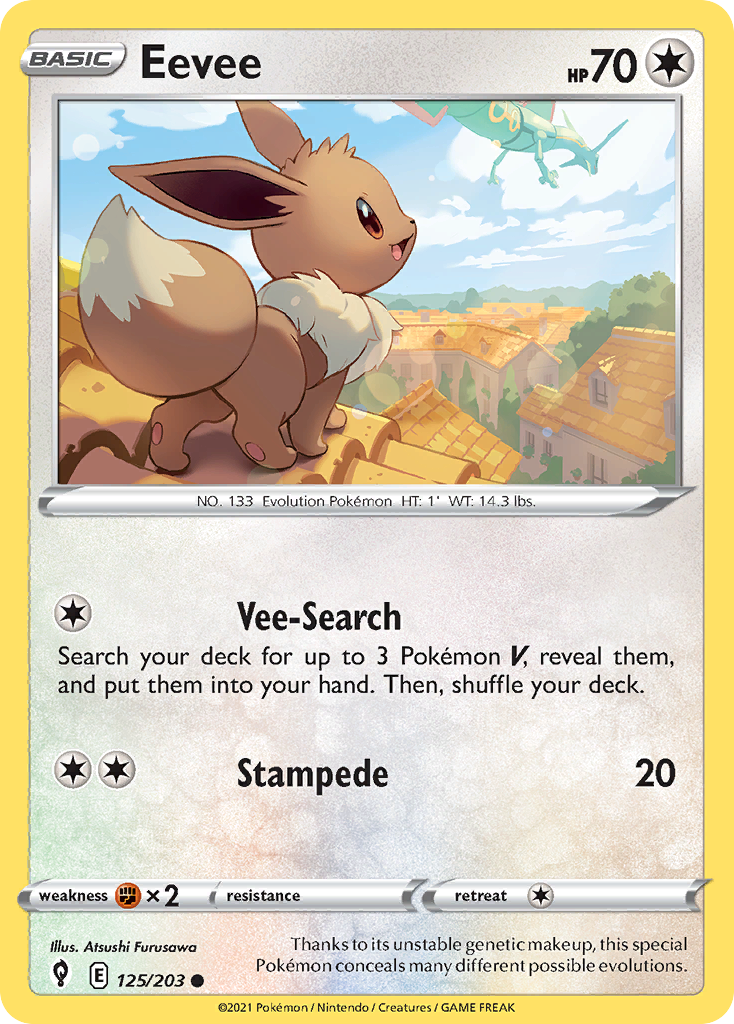 Eevee Pokémon card