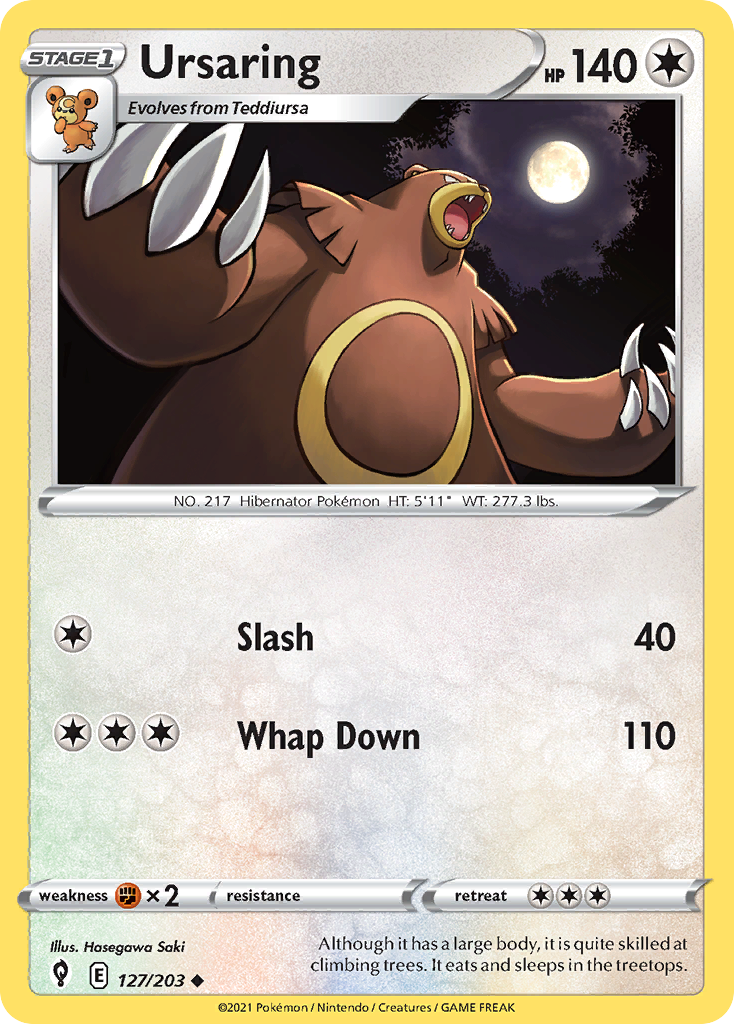 Ursaring Pokémon card