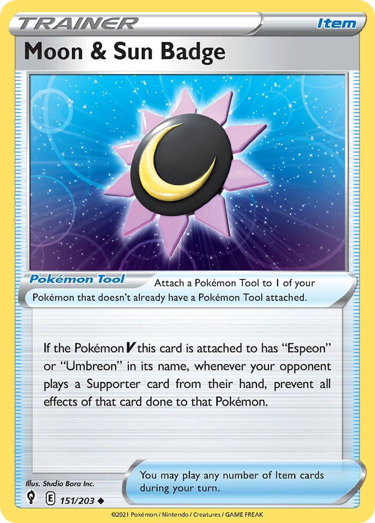 Moon & Sun Badge Pokémon card