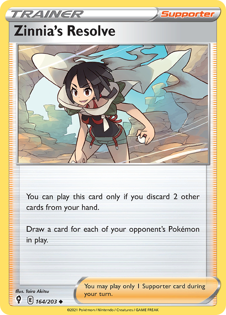 Zinnia's Resolve Pokémon card