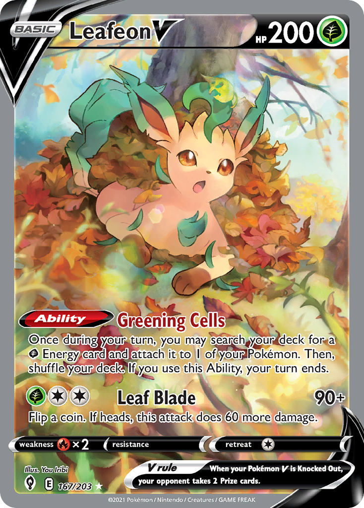 Leafeon V Pokémon card