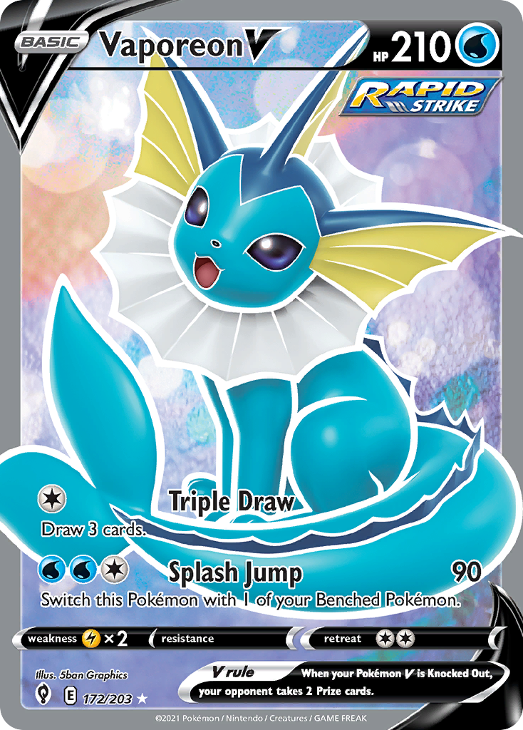 Vaporeon V Pokémon card