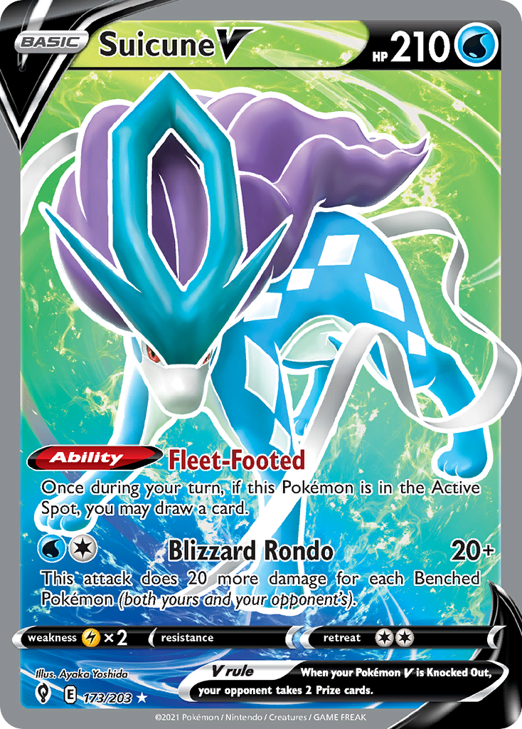 Suicune V Pokémon card