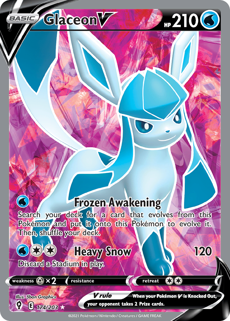 Glaceon V Pokémon card