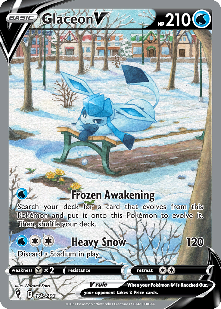 Glaceon V Pokémon card