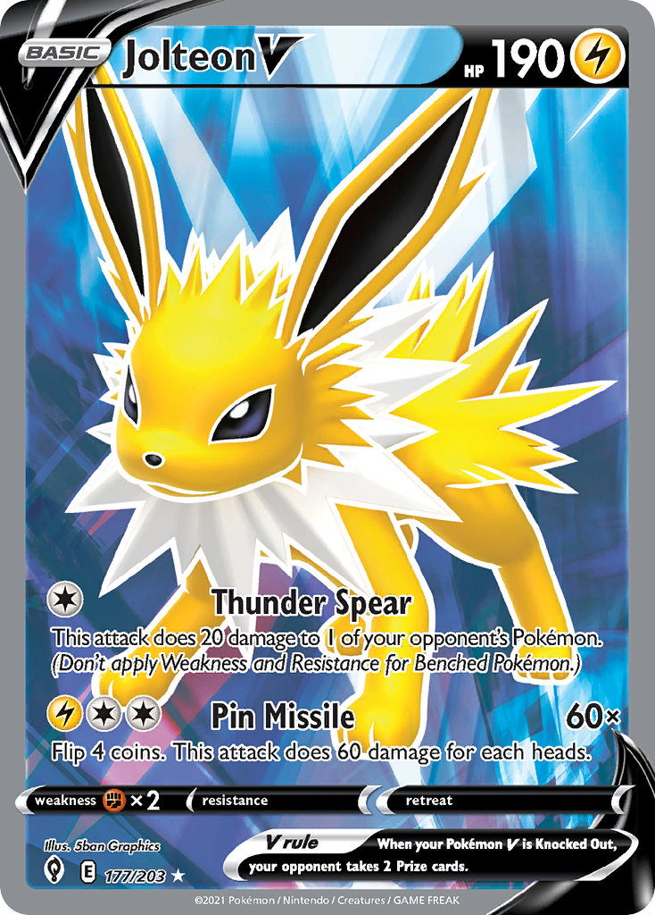 Jolteon V Pokémon card