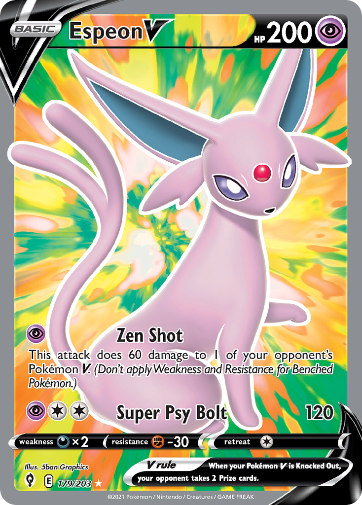 Espeon V Pokémon card