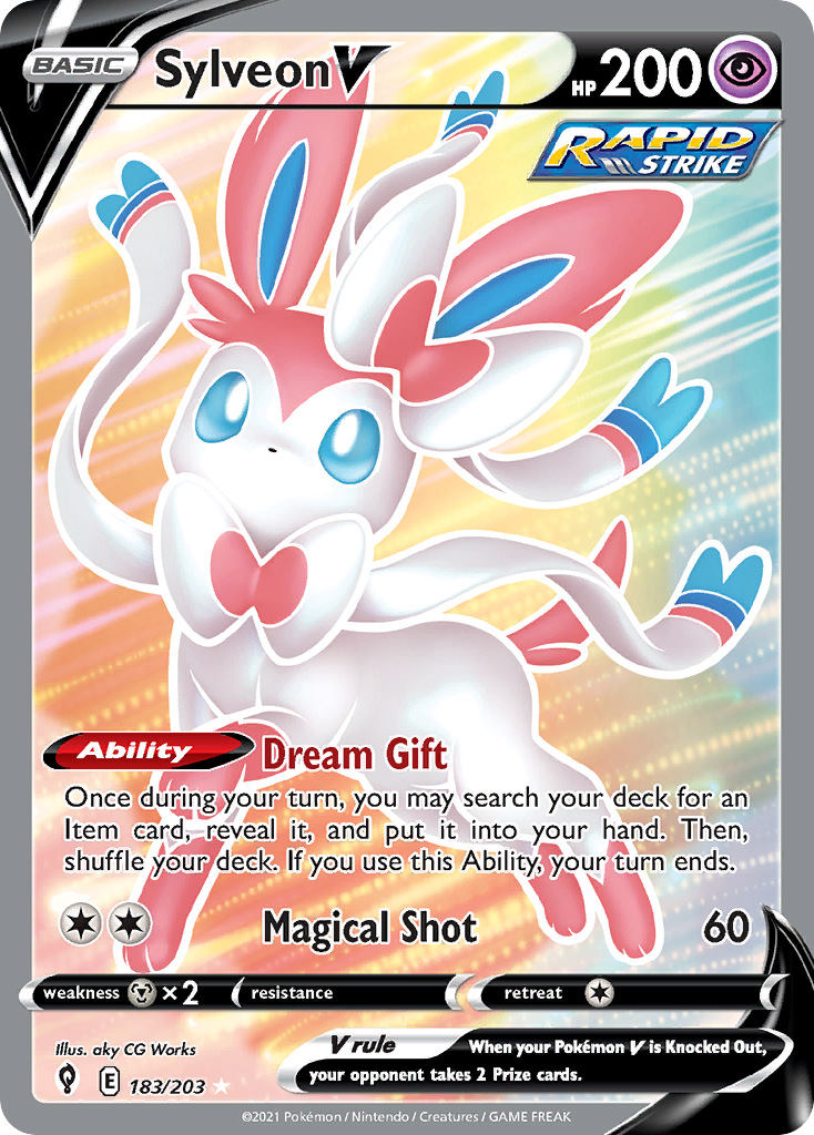 Sylveon V Pokémon card